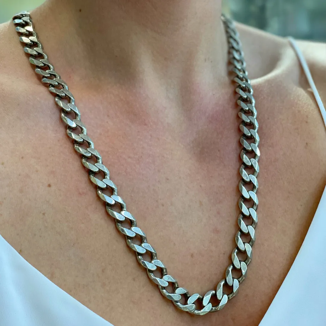 Sterling Silver Cuban Link Chain Necklace