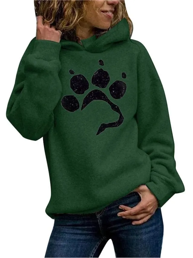 Stylish Burgundy Women's Hoodie Sweatshirt with Graphic Design