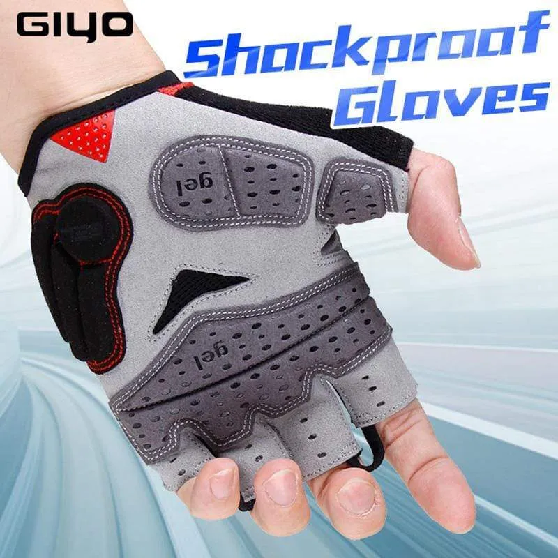 Summer Cycling Gloves Gel Half Finger Shockproof Sport Gym Gloves MTB Mountain Bicycle Bike Gloves For Men/women Antil-skip