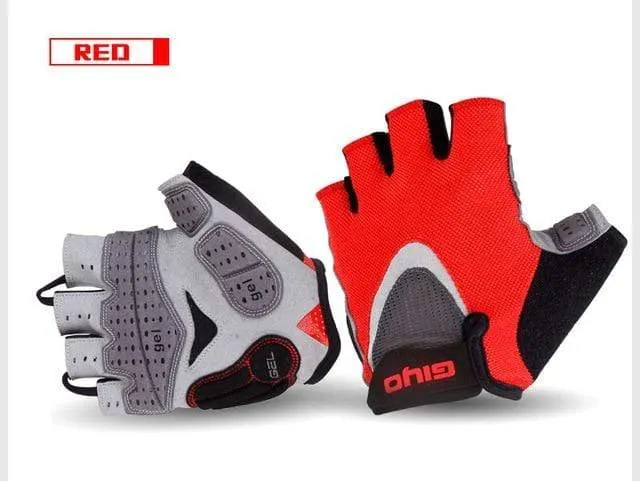 Summer Cycling Gloves Gel Half Finger Shockproof Sport Gym Gloves MTB Mountain Bicycle Bike Gloves For Men/women Antil-skip