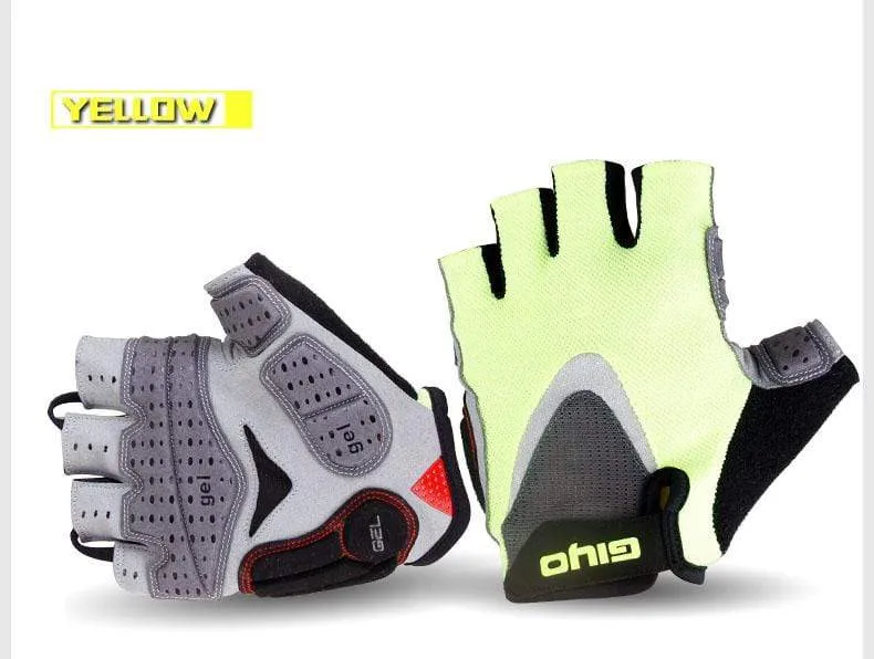 Summer Cycling Gloves Gel Half Finger Shockproof Sport Gym Gloves MTB Mountain Bicycle Bike Gloves For Men/women Antil-skip