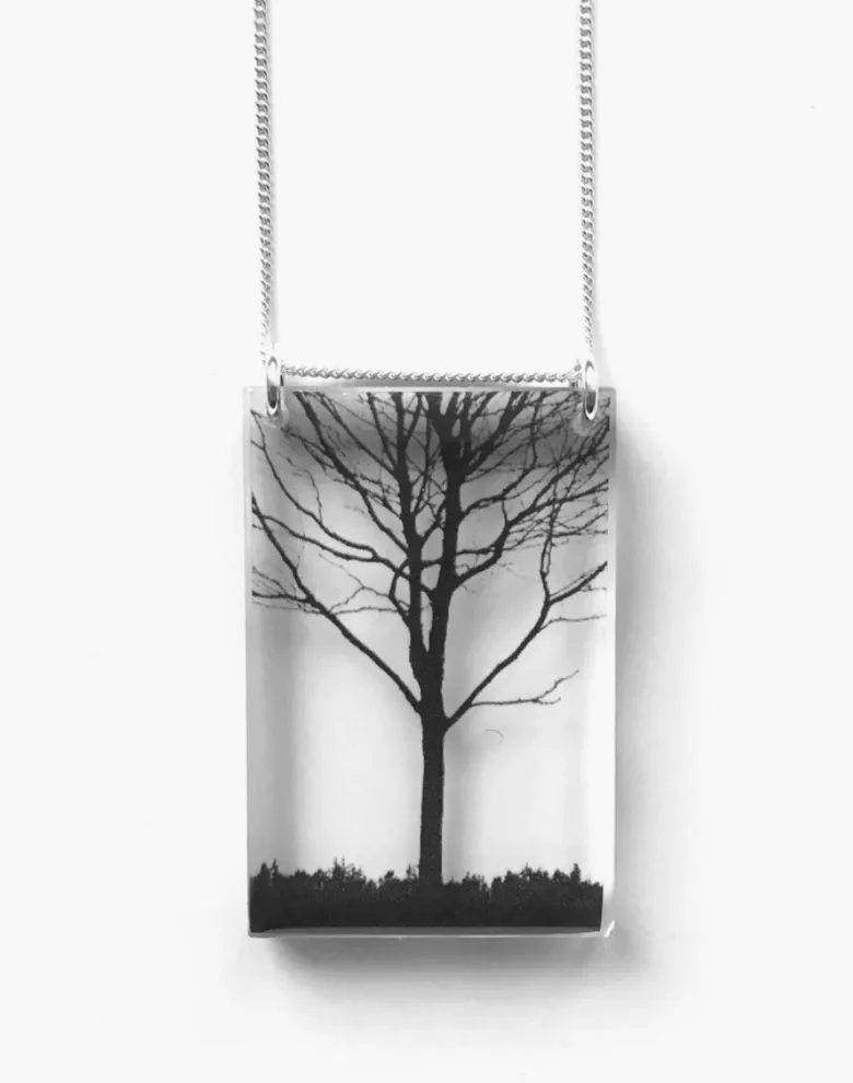 Tall City Tree Pendant Necklace