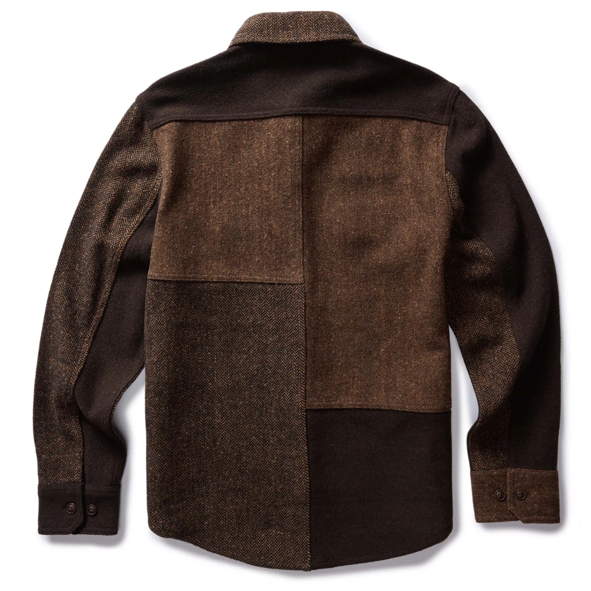 The Patchwork Overshirt in Timber Tweed