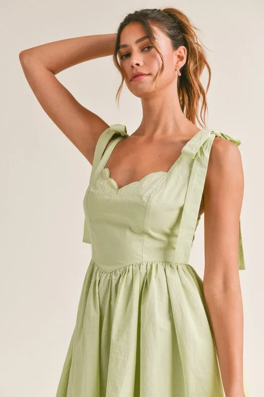 The ‘Poplin Scallop Babydoll Dress’