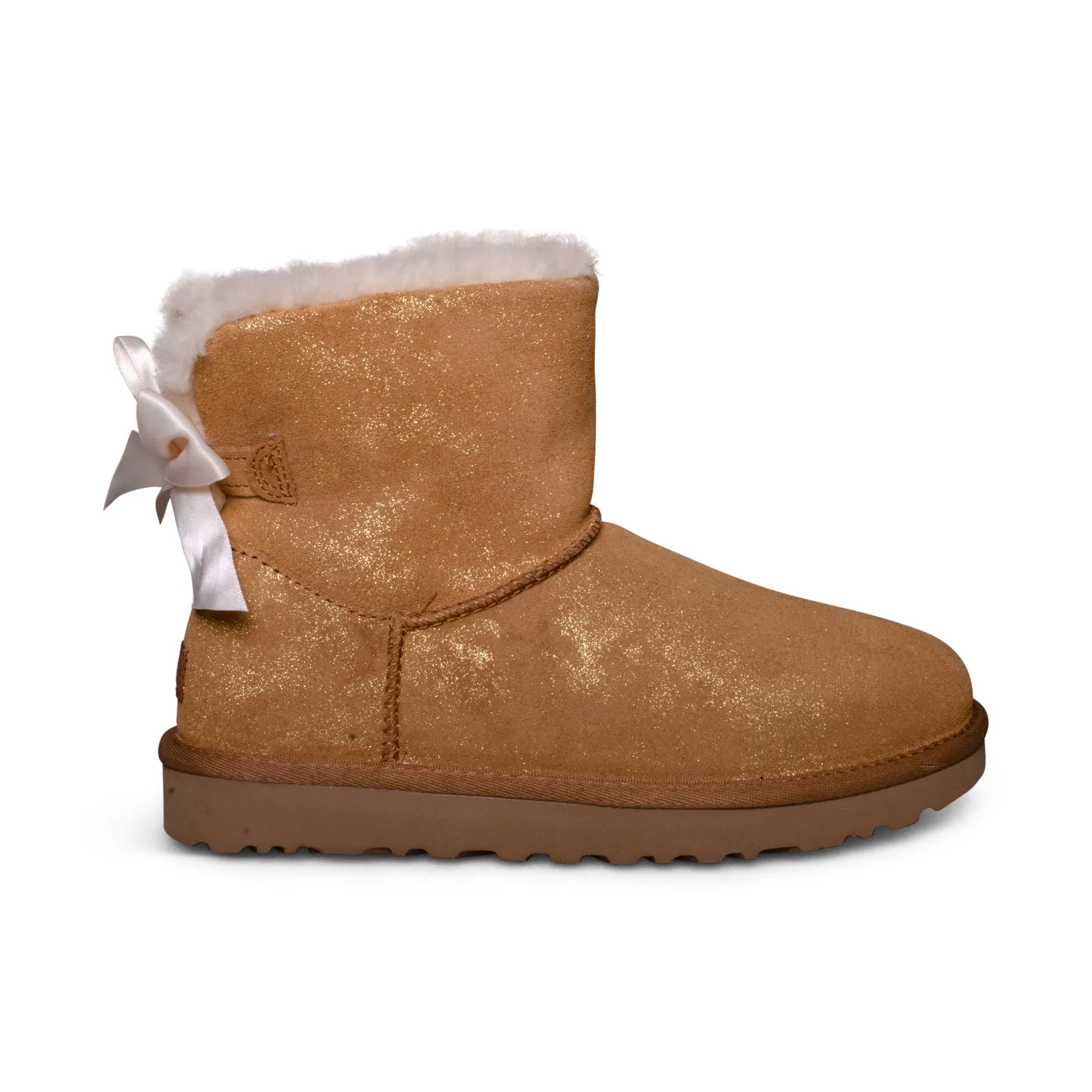 UGG Mini Bailey Bow Glimmer Chestnut Boots - Women's