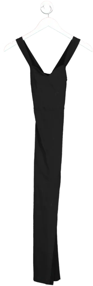 Vesper Black Leg Slit Maxi Dress UK 8