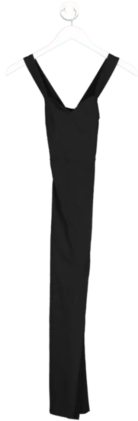 Vesper Black Leg Slit Maxi Dress UK 8