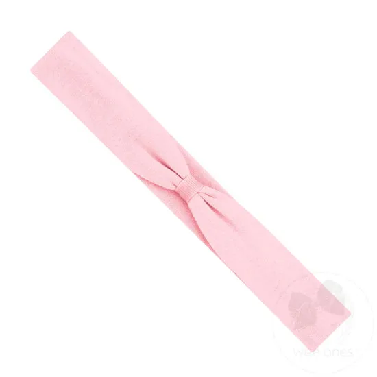 wee ones - Add-a-Bow Cotton Jersey Baby Girls Hair Wrap