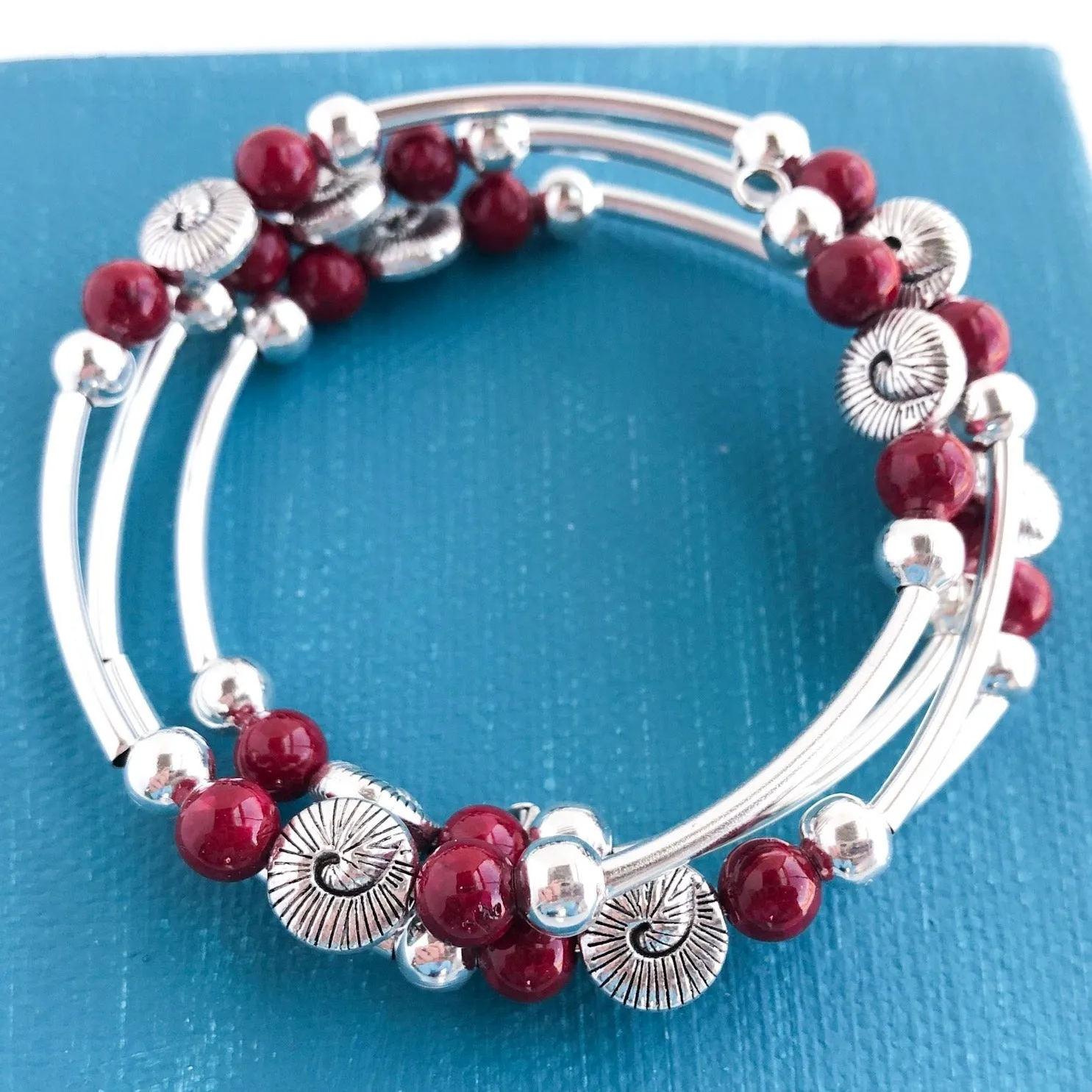 Wine on the Beach Wrap Bracelet