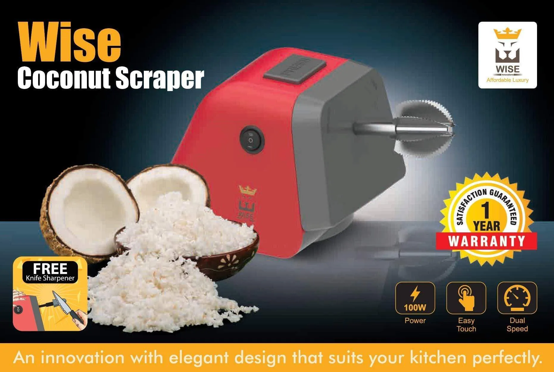 Wise Electric Coconut Scraper