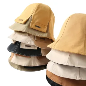 Women Cotton Double-Sided Short Brim Casual Sunshade Wild Bucket Hat