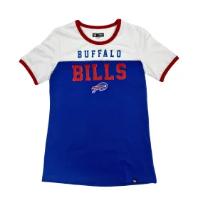 Women's New Era Buffalo Bills Royal & White Short Sleeve Shirt