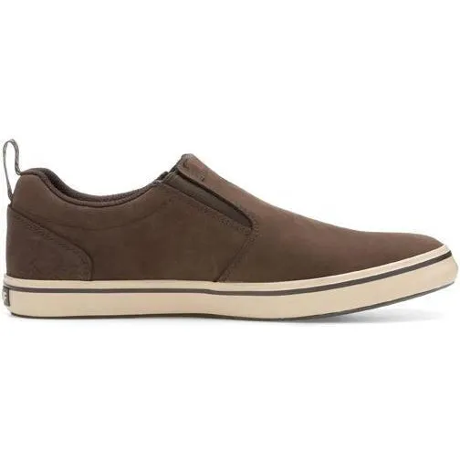 Xtratuf Men's Sharkbyte Leather Slip-On Outdoor Shoe- Chocolate- 22501