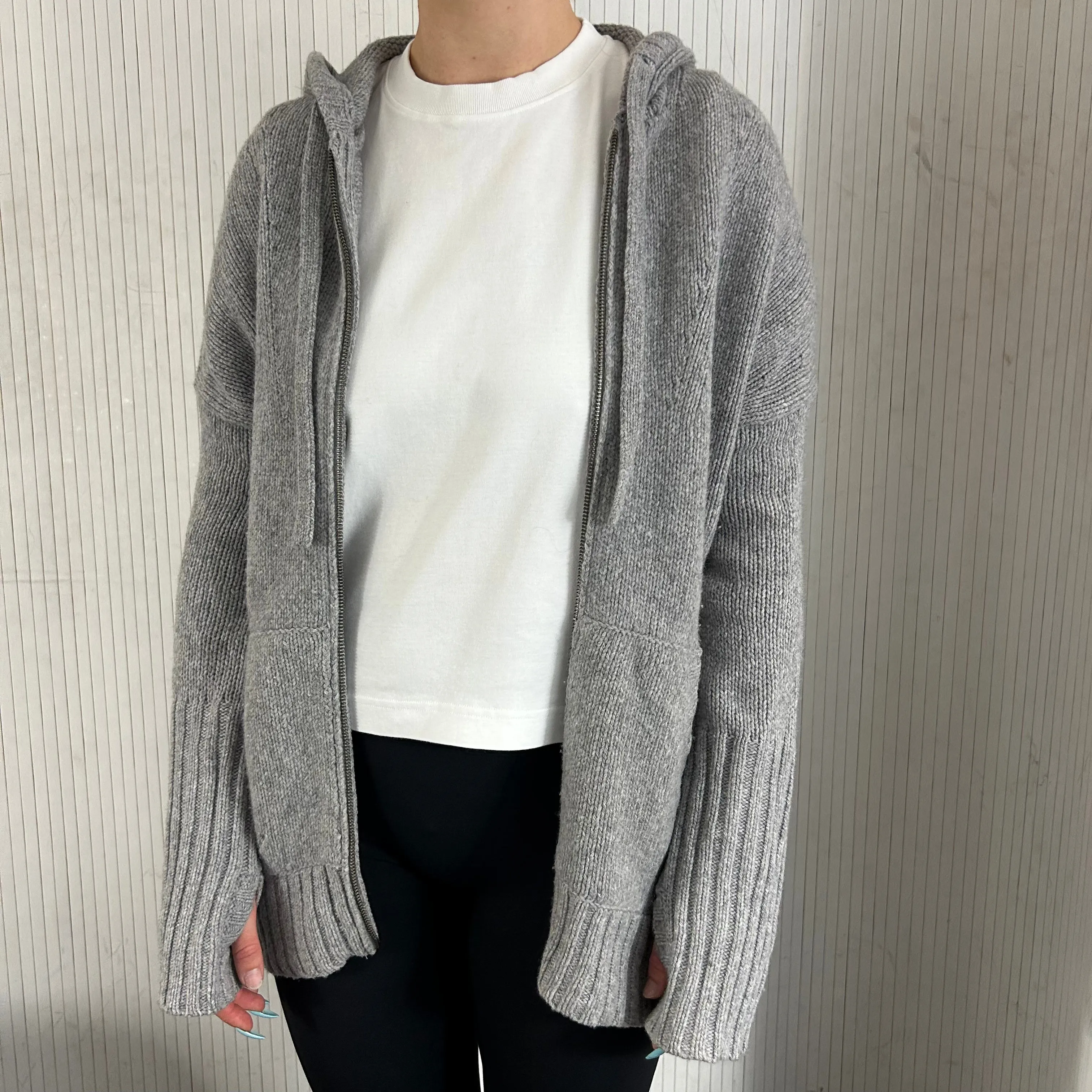 Zadig & Voltaire 380 Grey Wool & Alpaca Knit Salma Cardigan XS/S/M/L